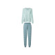 esmara Damen-Pyjama aus Bio-Baumwolle, Gr. L, türkis - B-Ware neuwertig