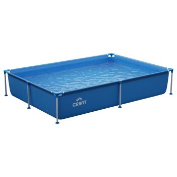CRIVIT Metal-Frame-Pool, 228 x 159 x 42 cm - B-Ware...