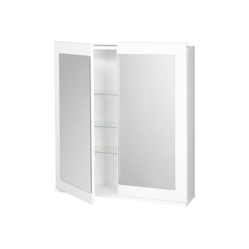 LIVARNO home Spiegelschrank Basel, mit 6 Glas-Einlegeböden, weiß - B-Ware Transportschaden