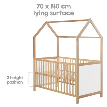 roba Hausbett 70 x 140 cm, Holz/weiß - B-Ware sehr gut