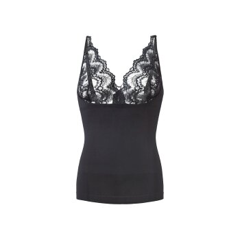 esmara® Damen Formhemd, mit eingestrickten Stützzonen (schmale Träger/schwarz, S(36/38)) - B-Ware neuwertig