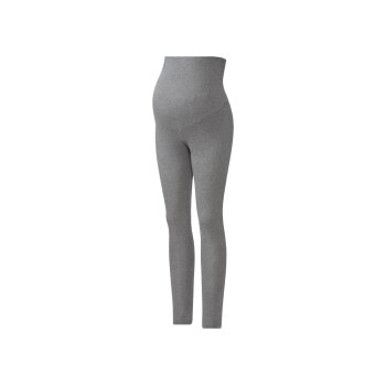 esmara® Damen Umstandsleggings, 2 Stück, mit Bio-Baumwolle (schwarz/grau, XS(32/34)) - B-Ware neuwertig