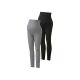 esmara® Damen Umstandsleggings, 2 Stück, mit Bio-Baumwolle (schwarz/grau, XS(32/34)) - B-Ware neuwertig