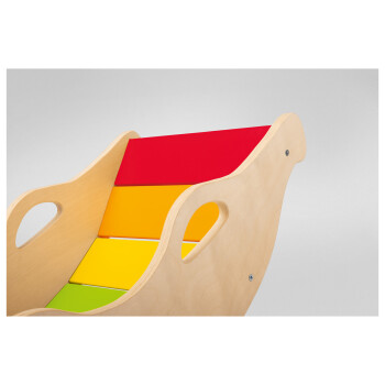Playtive Holz Balancewippe, in Regenbogenfarben - B-Ware Transportschaden Kosmetisch