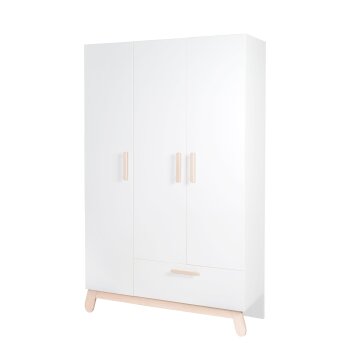 roba Kleiderschrank Clara 3-türig, weiß - B-Ware neuwertig