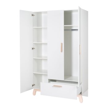roba Kleiderschrank Clara 3-türig, weiß - B-Ware neuwertig
