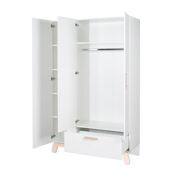 roba Kleiderschrank Clara 3-türig, weiß - B-Ware neuwertig