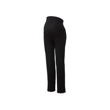 esmara® Damen Umstandspyjama aus weicher Ripp-Qualität (schwarz, M(40/42)) - B-Ware neuwertig