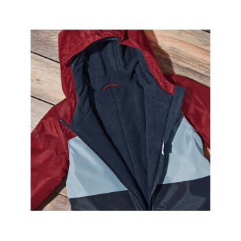 lupilu® Baby Kleinkinder Jungen Schneeoverall mit Kapuze (rot/navy, 92) - B-Ware neuwertig