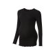 esmara® Damen Umstandslangarmshirt mit seitlicher Raffung (schwarz, S(36/38)) - B-Ware neuwertig