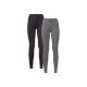 esmara® Damen Leggings, 2 Stück, normale Leibhöhe (grau, S(36/38)) - B-Ware neuwertig