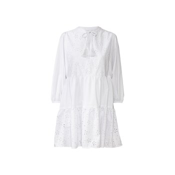 esmara® Damen Kleid mit modischer Lochstickerei (weiß, 40) - B-Ware neuwertig