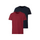 LIVERGY® Herren T-Shirts, 2 Stück, aus reiner Baumwolle - B-Ware
