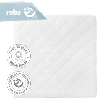 roba Laufgittermatratze für Laufgitter 100 x 100 cm, Laufstall-Matratze weiß, gesteppt - B-Ware sehr gut