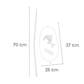 roba Himmelstange, Universal Himmelhalter, für Babybetthimmel, rund, ca. 150 cm, weiß - B-Ware neuwertig