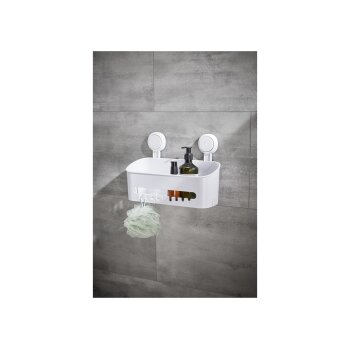 LIVARNO home Eckregal / Korb / Handtuchhalter, mit Saugnapf (Korb weiß) - B-Ware neuwertig