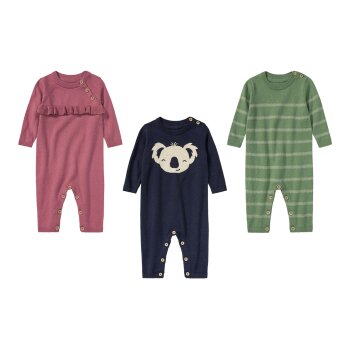 lupilu® Baby Strickoverall aus reiner Bio-Baumwolle -...