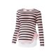 esmara® Damen Umstandspullover, weiche Feinstrickqualität (Ringel/schwarz/weiß/rosa, XL (48/50)) - B-Ware neuwertig
