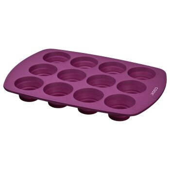 Coox Silikon-Muffinform, für 12 Muffins (lila) -...