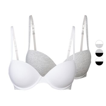 esmara® Damen Bügel-BHs, 2 Stück, gepaddete...