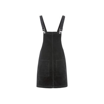 esmara® Damen Latzrock in Feincord-Qualität (schwarz, 40) - B-Ware neuwertig