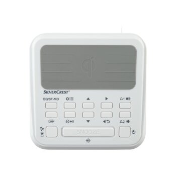 SILVERCREST® Bluetooth-Radiowecker SURQ 4 A2, mit Qi-Ladung, weiß - B-Ware sehr gut