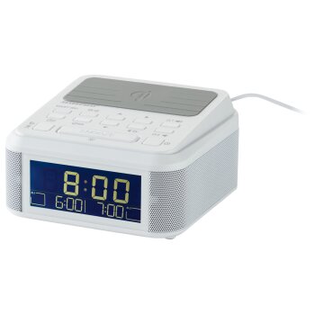 SILVERCREST® Uhrenradio DAB+, mit Qi-Ladung (weiß) - B-Ware sehr gut