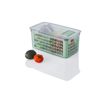 ERNESTO® Kühlschrankaufbewahrung Frischebox, mit Frischeventil (Groß) - B-Ware Transportschaden Kosmetisch