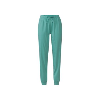 esmara® Damen Pyjama mit überschnittenen Schultern (weiß/grün, L(44/46)) - B-Ware neuwertig