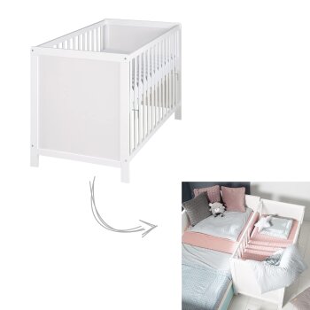 roba 2 in 1 Babybett 60 x 120 cm + Matratze - Gitter-...