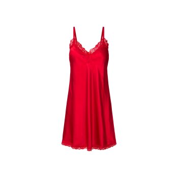 esmara® Damen-Nachthemd aus Satin, Gr. 34, rot -...