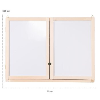 roba Tafel, Hängetafel faltbar, mit Maltafel magnetisch weiß, Kreidetafel liniert, Tafellack - B-Ware Transportschaden Kosmetisch