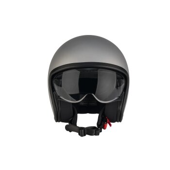 ULTIMATE SPEED® Jethelm, mit Visier, Gr. M (silber/grau matt) - B-Ware sehr gut