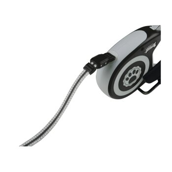 ZOOFARI® Ausziehleine, 5 m, mit Rückzugmechanismus (groß grau, anthrazit) - B-Ware sehr gut