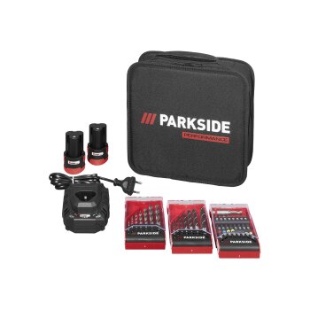PARKSIDE PERFORMANCE® »PBSPA 12 D4« 12 V Akku-Bohrschrauber, mit 2 Akkus, Ladegerät und Bit- und Bohrerset - B-Ware gut