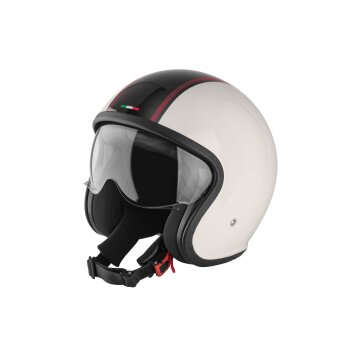 ULTIMATE SPEED® Jethelm, mit Visier, Gr. S (Creme-Schwarz-Bordeaux) - B-Ware sehr gut