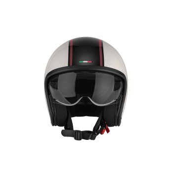 ULTIMATE SPEED® Jethelm, mit Visier, Gr. S (Creme-Schwarz-Bordeaux) - B-Ware sehr gut