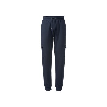 LIVERGY® Herren Sweathose mit Patch und Gesäßtasche (marine, M (48/50)) - B-Ware neuwertig