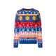 esmara® Lidl Damen Pullover mit lustigen Logo-Weihnachtsmotiven (blau, L(44/46)) - B-Ware neuwertig
