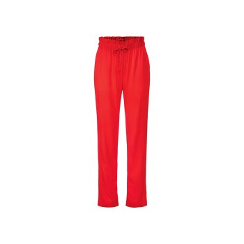 esmara® Damen Sommerhose, hohe Leibhöhe, mit Paperbag-Bund (rot, 42) - B-Ware neuwertig