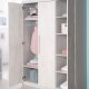 roba Kleiderschrank Maren 2, 3-türig, Lichtgrau/weiß - B-Ware neuwertig