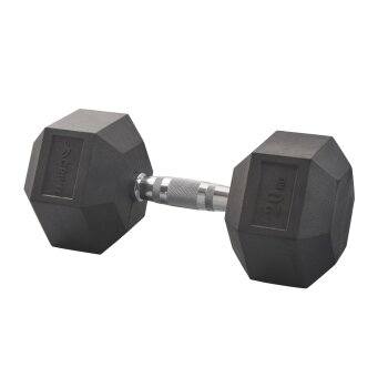 CRIVIT Hexagonhantel, 20 kg, mit gusseisernem Kern -...