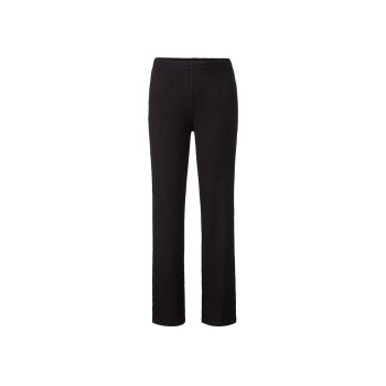 esmara® Damen Pyjama, lang, weiche Ripp-Qualität (schwarz, S(36/38)) - B-Ware neuwertig