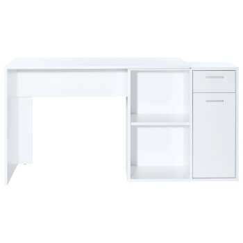 LIVARNO home Schreibtisch mit Schrankelement, weiß - B-Ware Transportschaden M (Möbel)