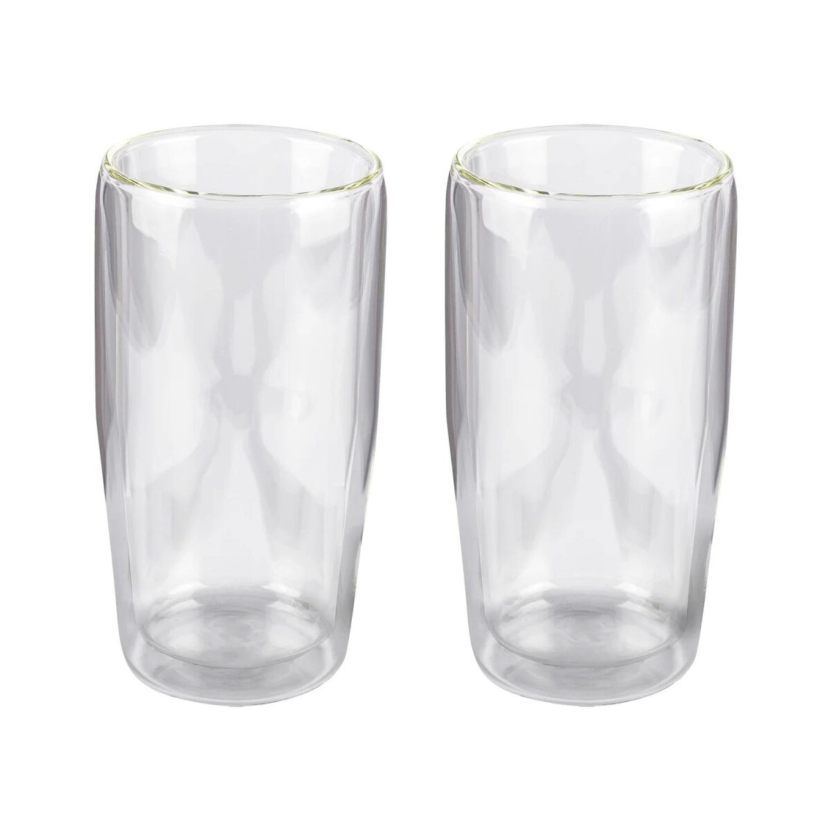 ERNESTO® Doppelwandige Gläser, 2 Stück, aus Borosilikatglas (Bier