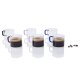 ERNESTO® Gläser-Set mit bunten Griffen/ Teekanne mit Siebeinsatz (Espressobecher 6er Set) - B-Ware neuwertig