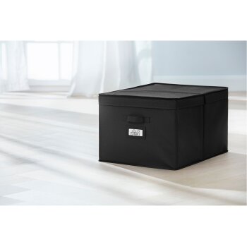 LIVARNO home Aufbewahrungsbox / Schubladenaufbewahrung, mit verstärktem Einlegeboden (Aufbewahrungsbox, Schwarz) - B-Ware sehr gut