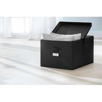 LIVARNO home Aufbewahrungsbox / Schubladenaufbewahrung, mit verstärktem Einlegeboden (Aufbewahrungsbox, Schwarz) - B-Ware sehr gut