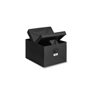 LIVARNO home Aufbewahrungsbox / Schubladenaufbewahrung, mit verstärktem Einlegeboden (Aufbewahrungsbox, Schwarz) - B-Ware sehr gut