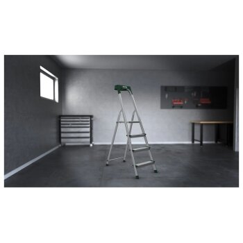PARKSIDE® Alu-Haushaltsleiter, 4-stufig - B-Ware Transportschaden Kosmetisch